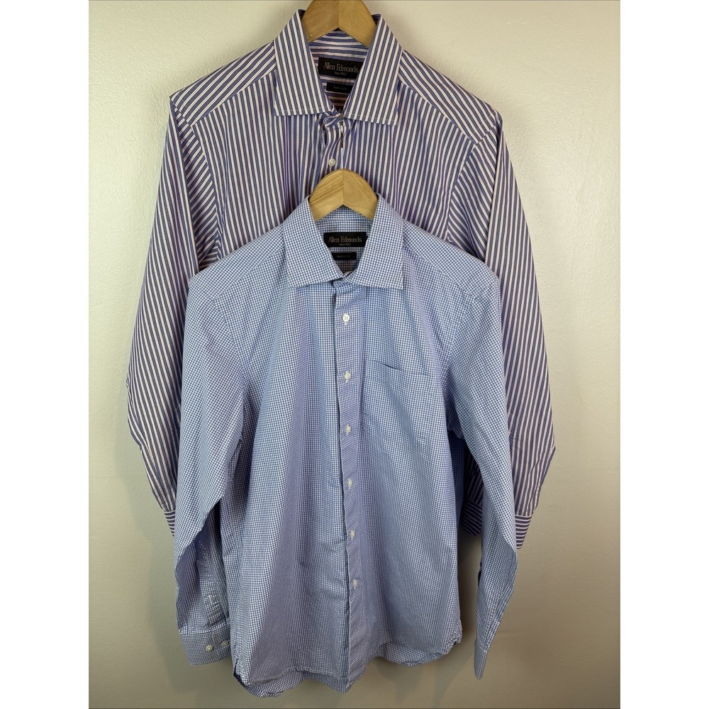 Allen Edmonds Made In USA Vintage Long Sleeve Button Up Shirt Medium Lot Of 2